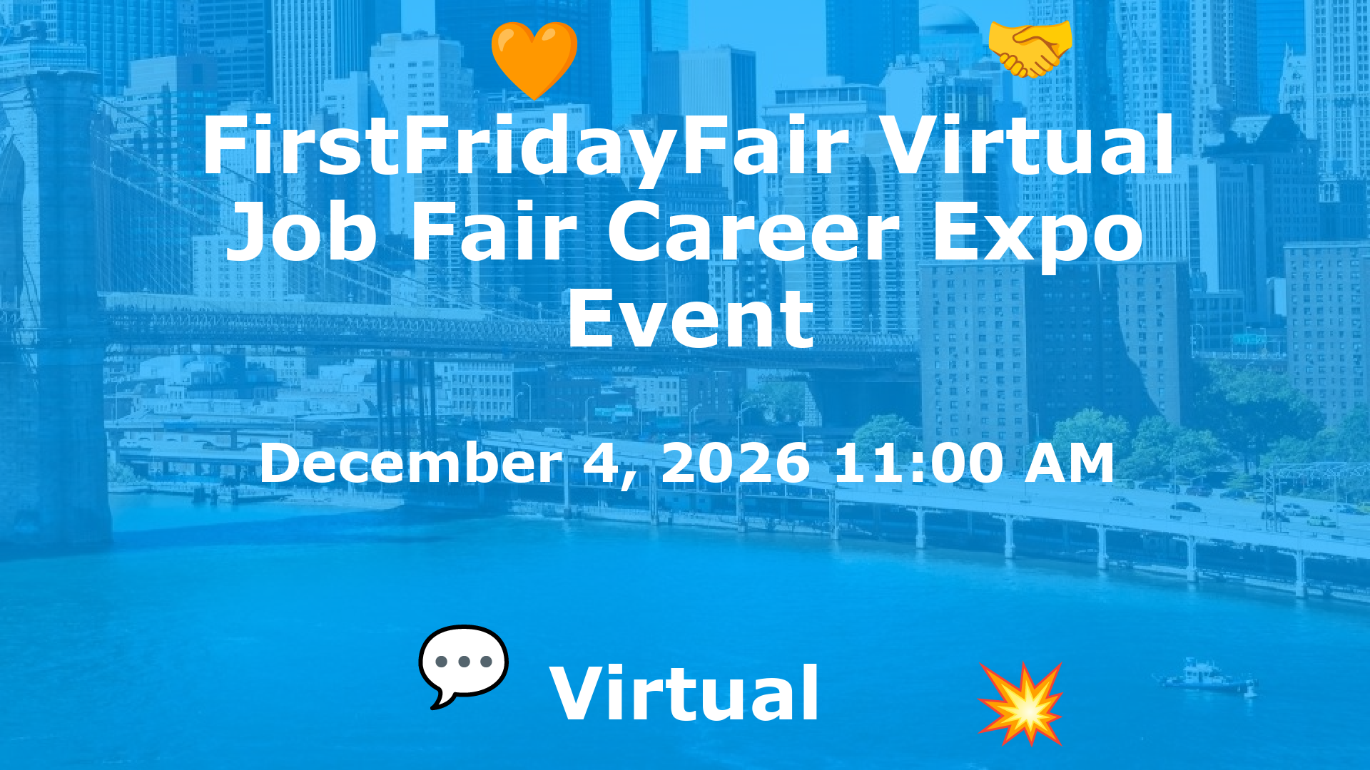 FirstFridayFair Virtual Job Fair Career Expo Event event image